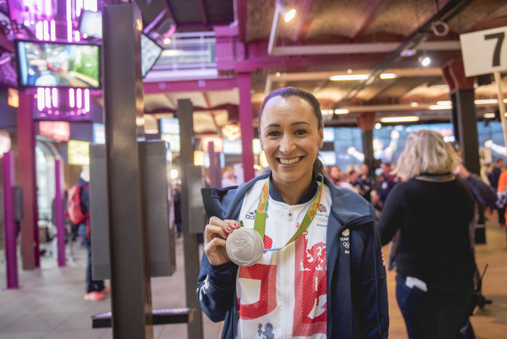 Picture of Olympic medallist Jessica Ennis-Hill at the Museum of Science and Industry
