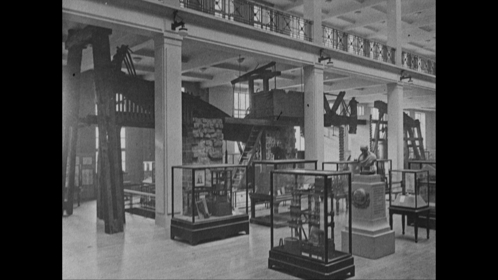 Black and white image of Science Museum interior c. 1920s