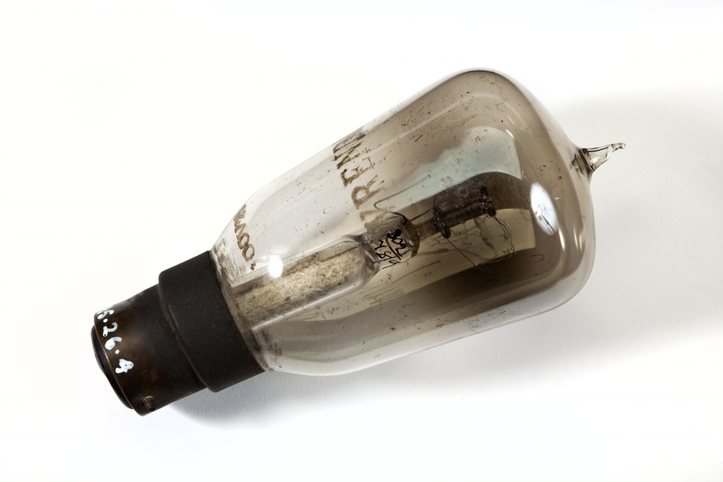 Picture of a lightbulb previously used in The John Rylands Library