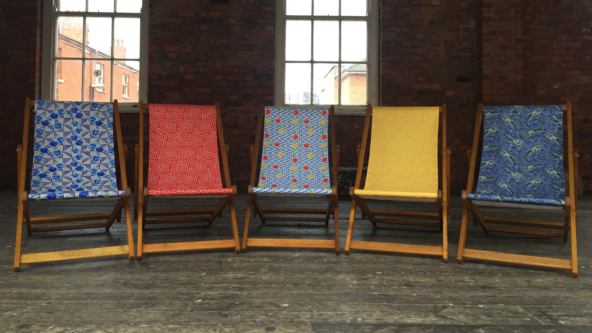 Deckchairs on the station platform at MSI