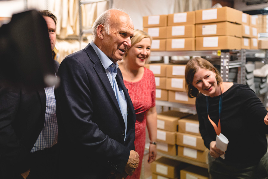 Vince Cable in the archives at MSI 