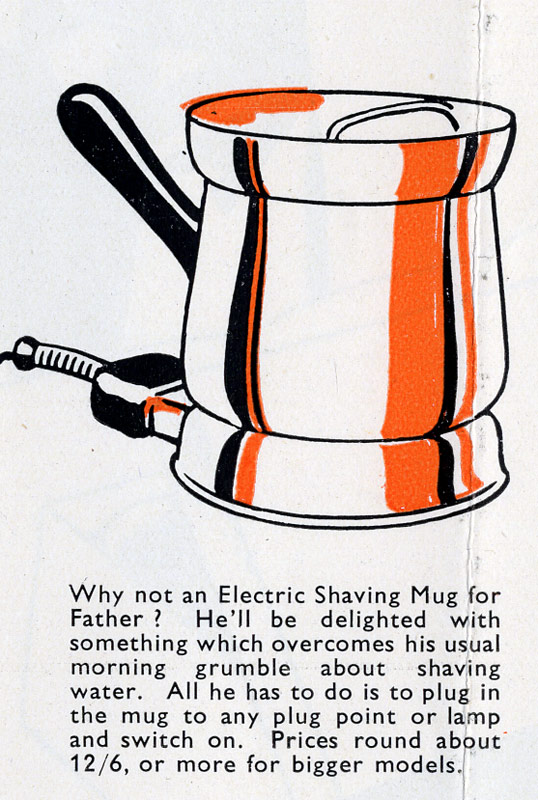 Taken from EDA 1246, a leaflet on electrical Christmas gifts, c.1934