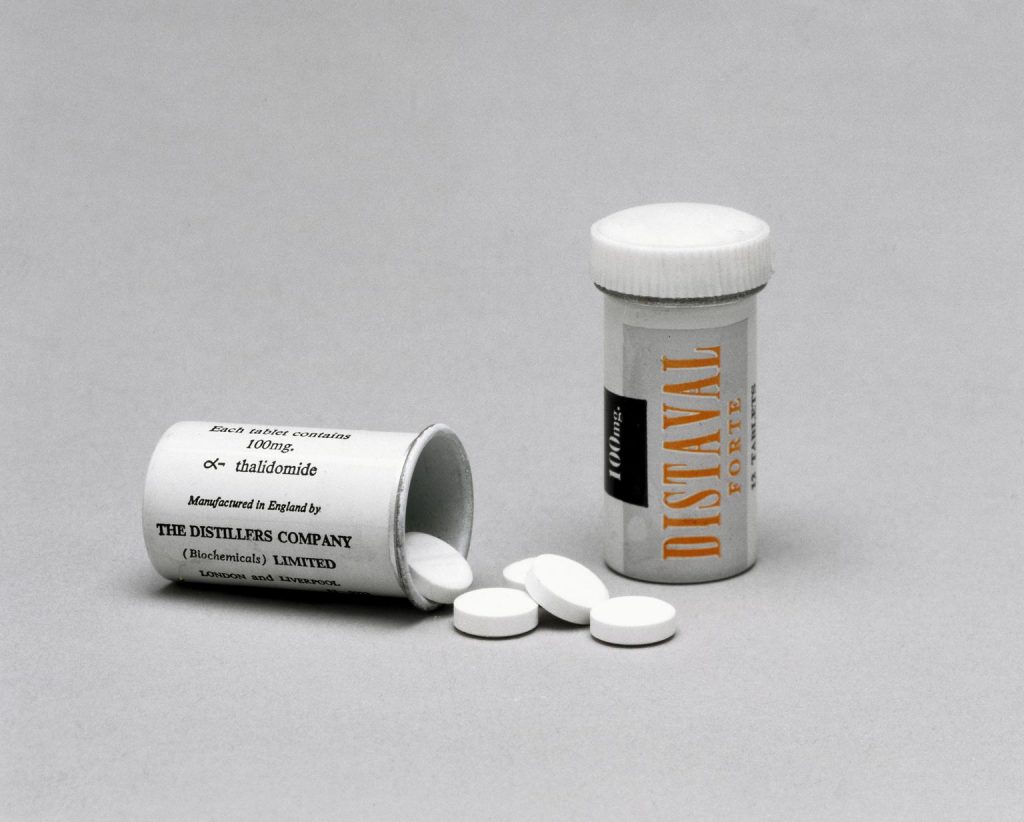 A container of thalidomide