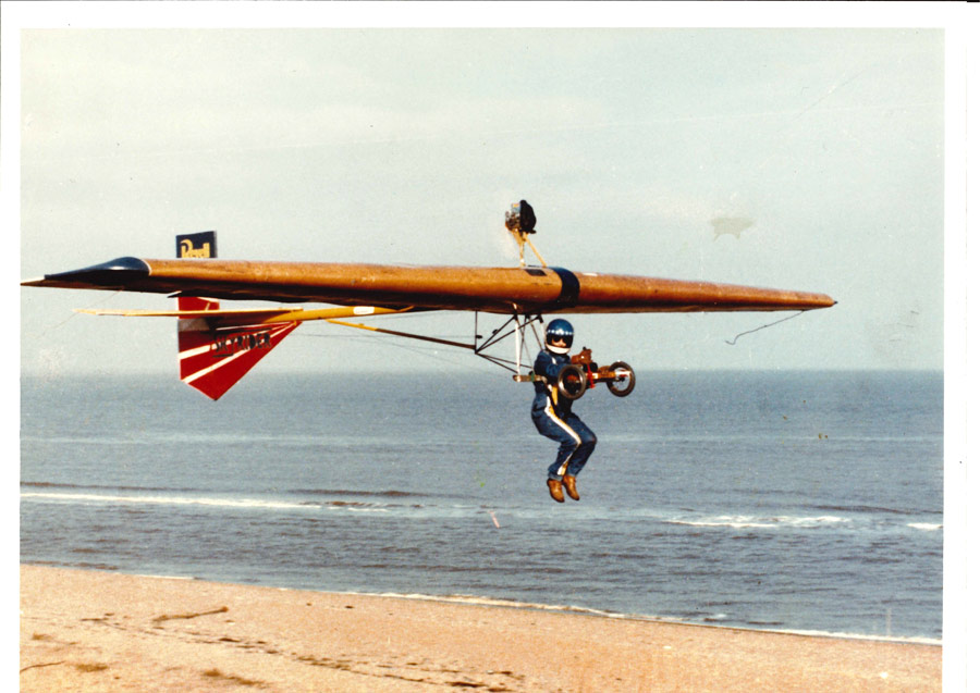 David Cook Piloting the Glider