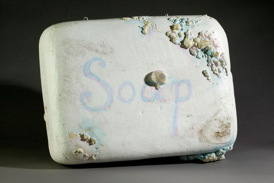 A model of a bar of soap, made for Sankey's nightclub