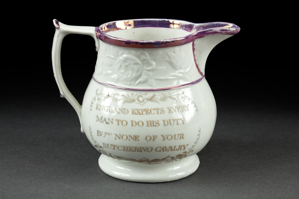 A "Hunt & Liberty" jug commemorating the Peterloo Massacre
