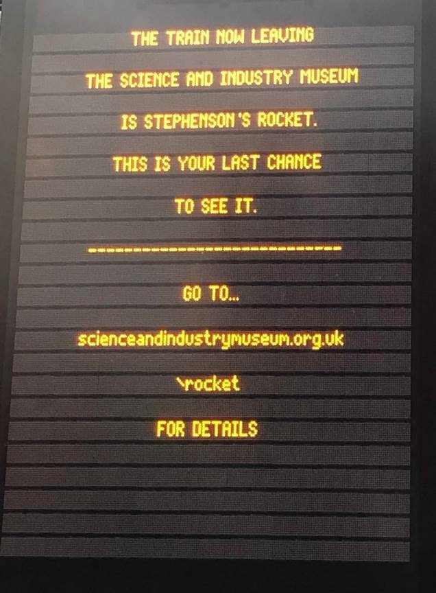 Sign at Piccadilly Station