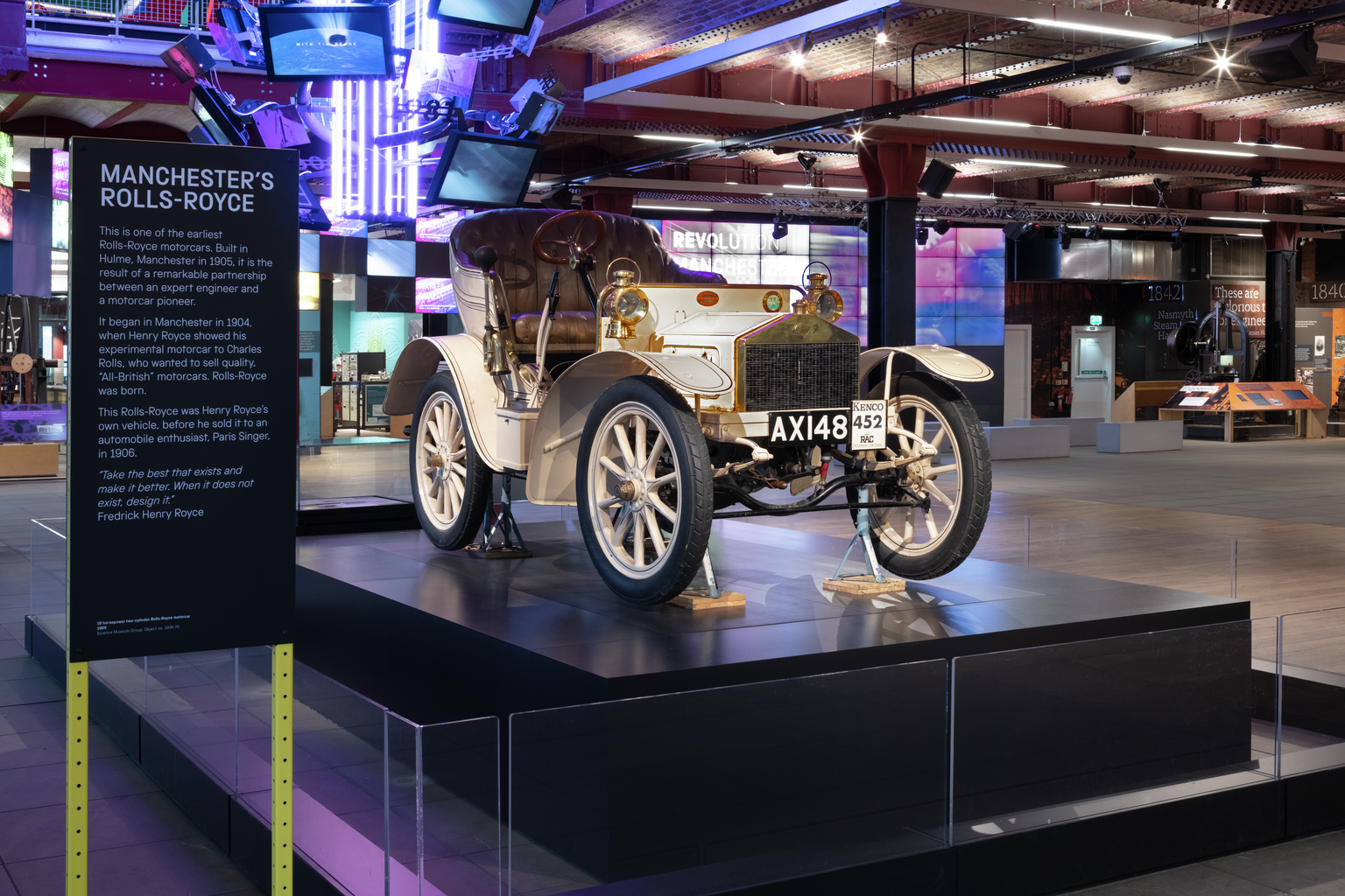 The Rolls-Royce on display in the Revolution Manchester gallery