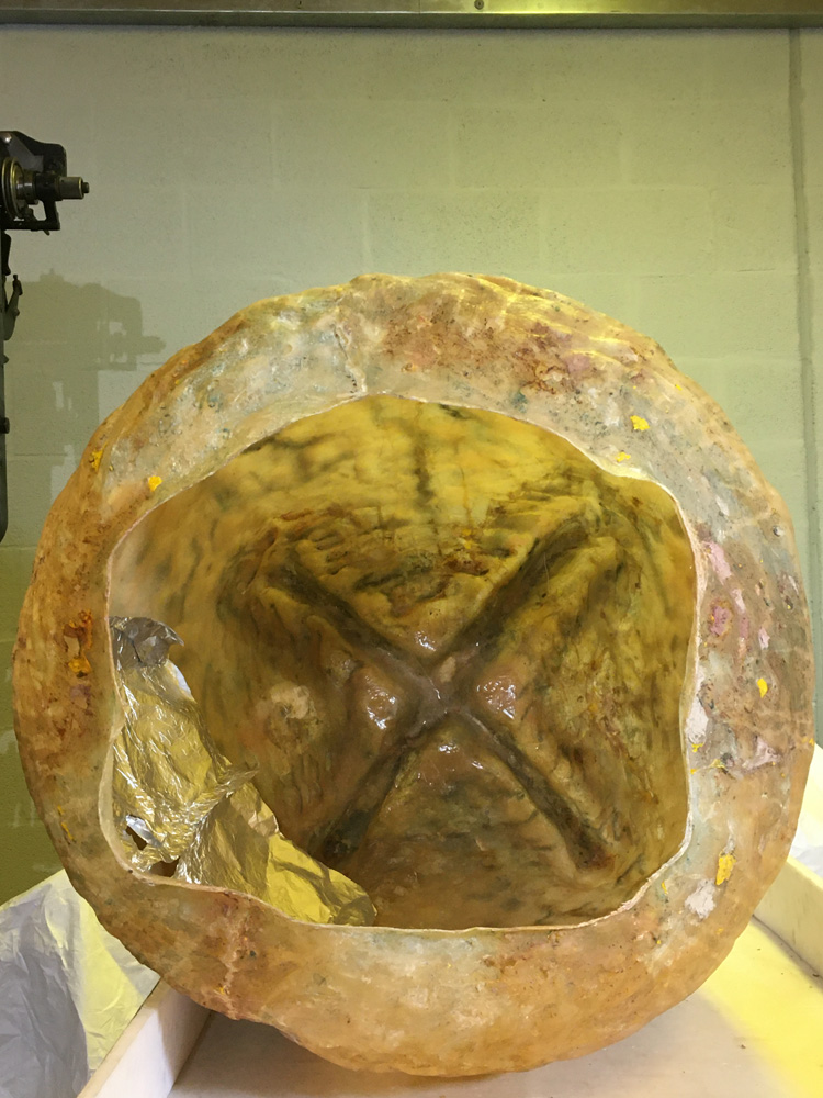 View inside a prop egg from the film Alien