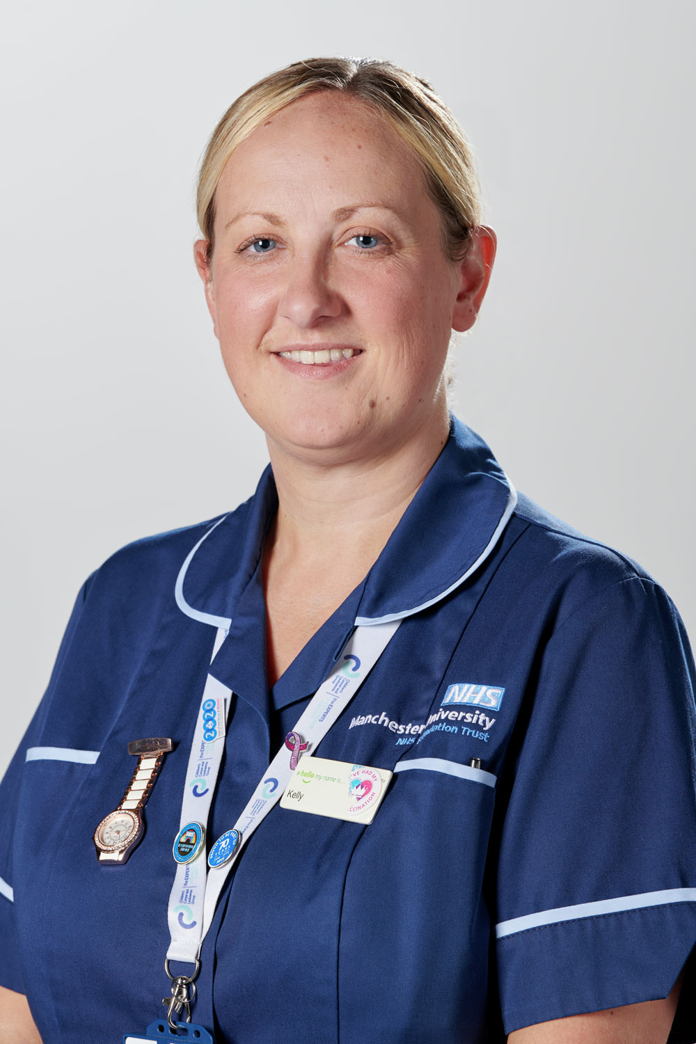 A female NHS nurse in uniform