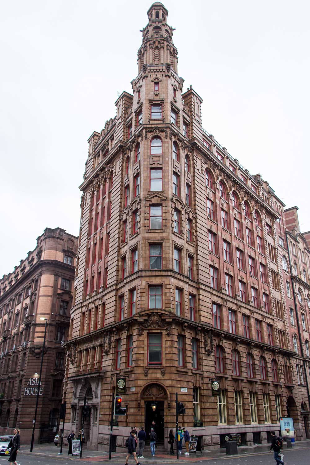 An old red brick textiles warehouse in Manchester 