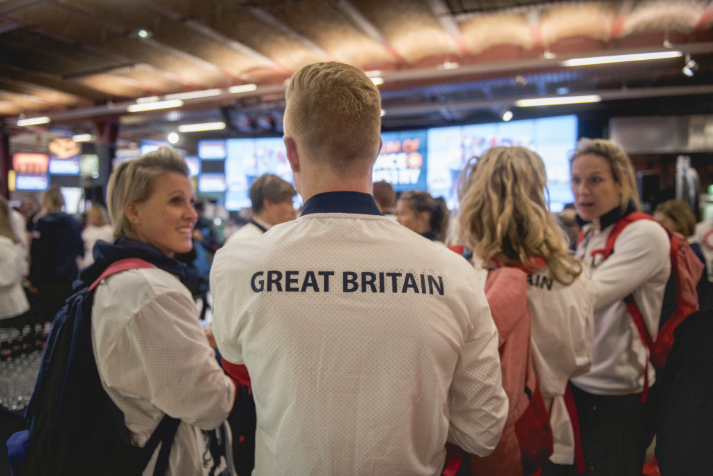 Picture of Team GB medallists at the Museum of Science and Industry