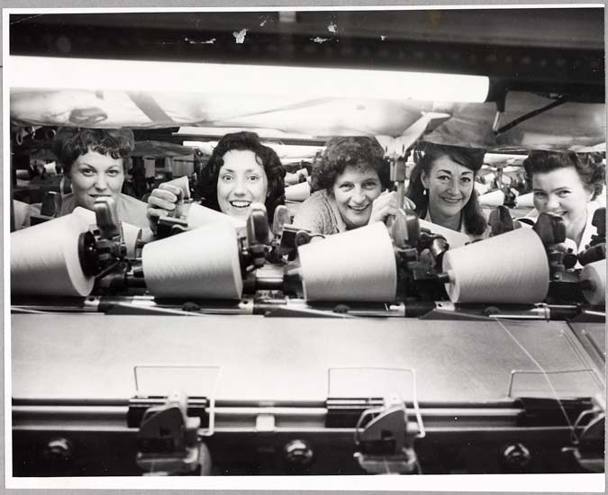 Staff work hard to meet export orders, 1967, Roland Hicklin, Daily Herald Archive, ©National Media Museum Staff at Willaim Tatton’s of Golborne, Lancs, work over Christmas to meet export orders.