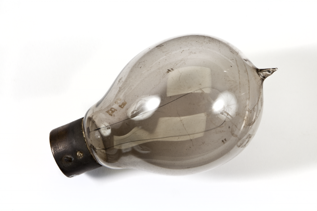 Picture of a lightbulb previously used in The John Rylands Library