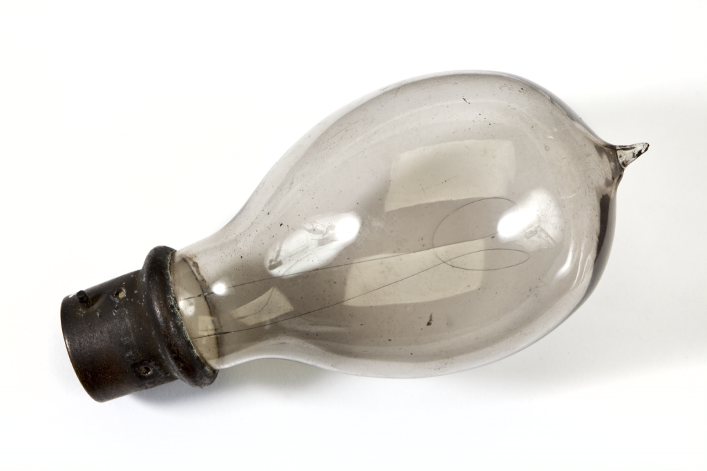 Picture of a lightbulb previously used in The John Rylands Library