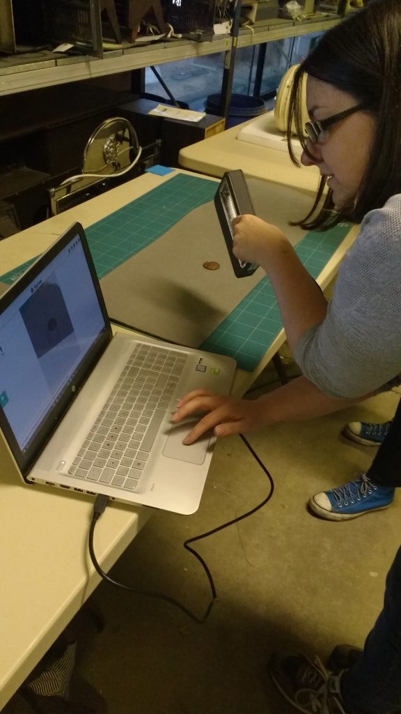 Woman working at a computer