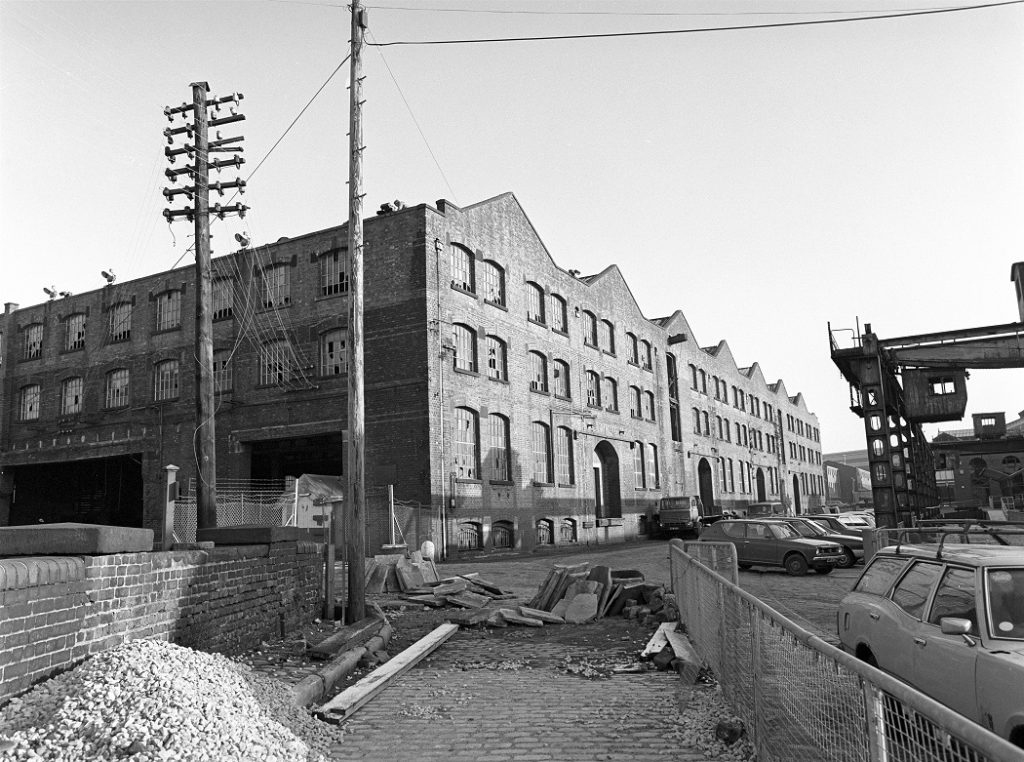 View of Liverpool Road Station, on the site of the Museum of Science and Industry in Manchester, while renovation work was taking place