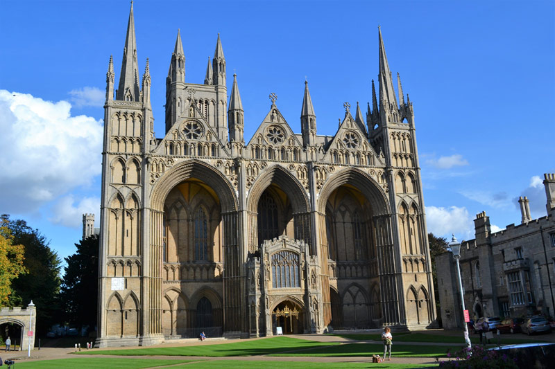The front of Peterborough Cathedral