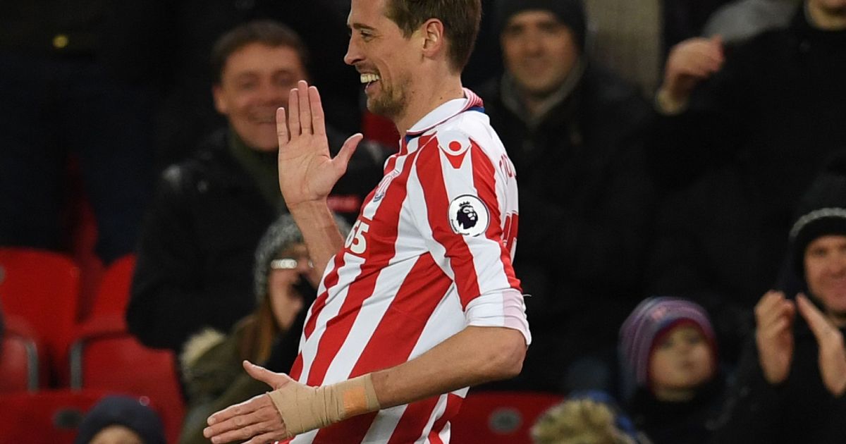 Footballer Peter Crouch doing his robot celebration