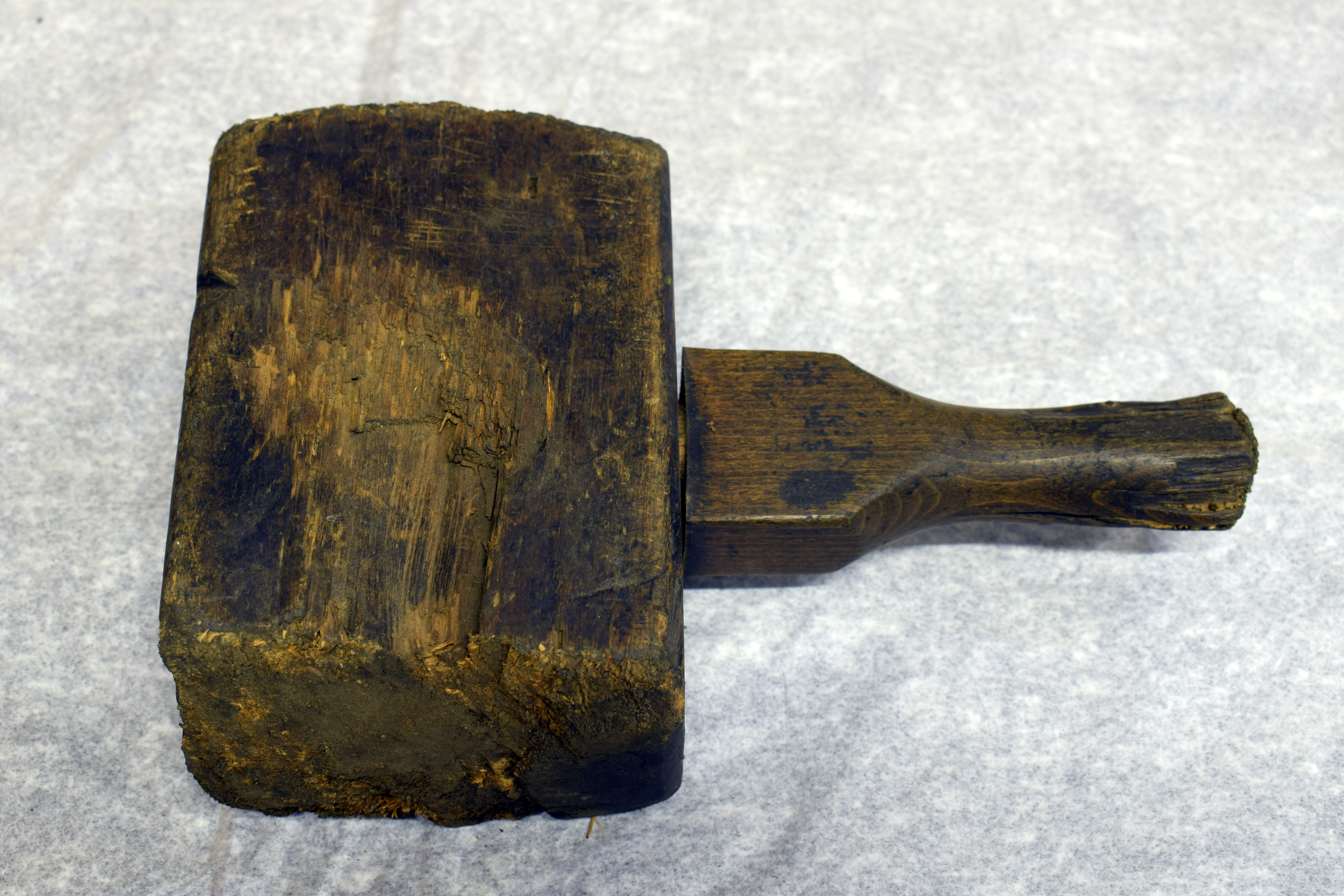 A wooden mallet