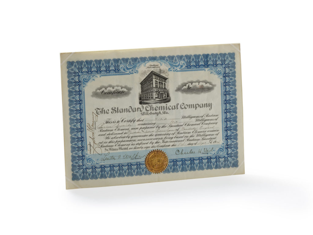 A certificate from the early 1900s