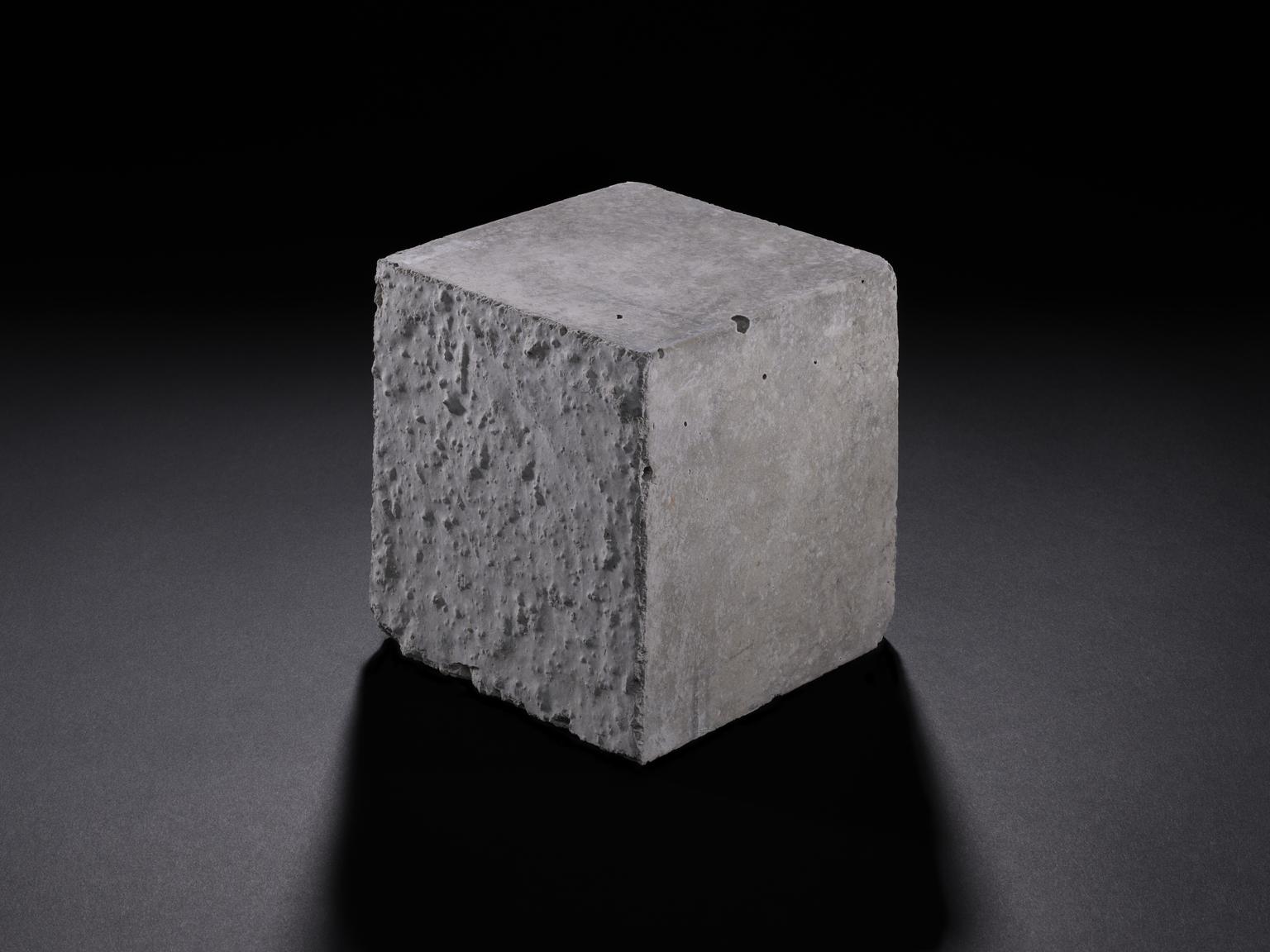 A cube of concrete reinforced with graphene