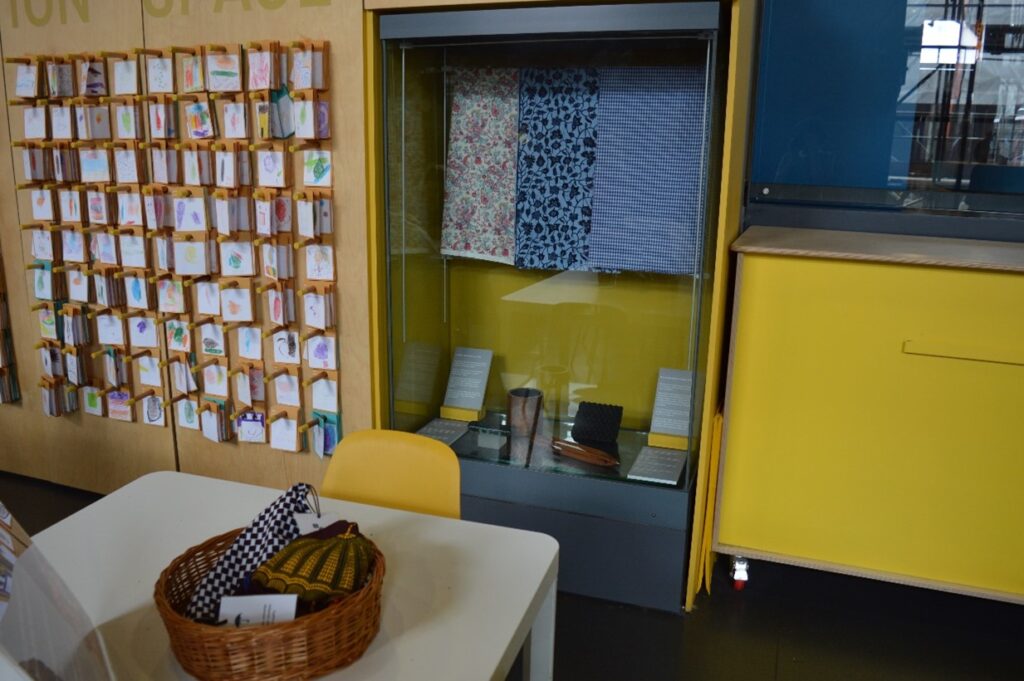 The Cotton Connections display in the Textiles Gallery at the Science and Industry Museum.