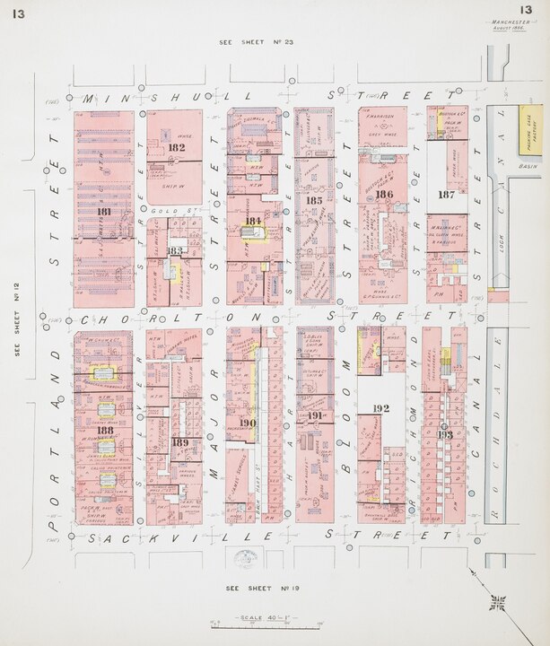 This map shows how the area we now know as Manchester’s Gay Village looked very different in 1886.