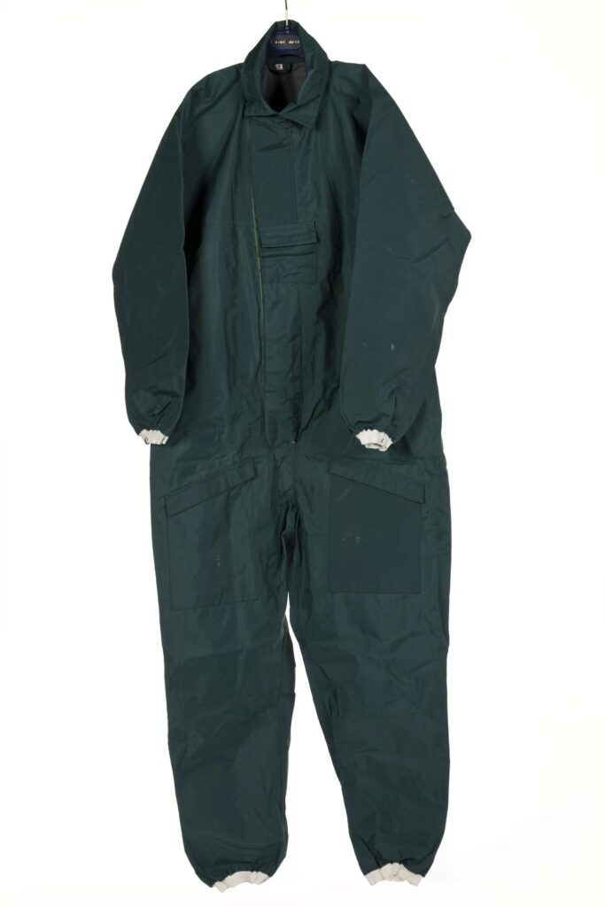 A dark green boiler suit